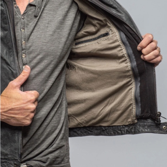 Mens Gimo's Charcoal Moto Jacket - Made in Italy - NWT - Picture 3 of 7